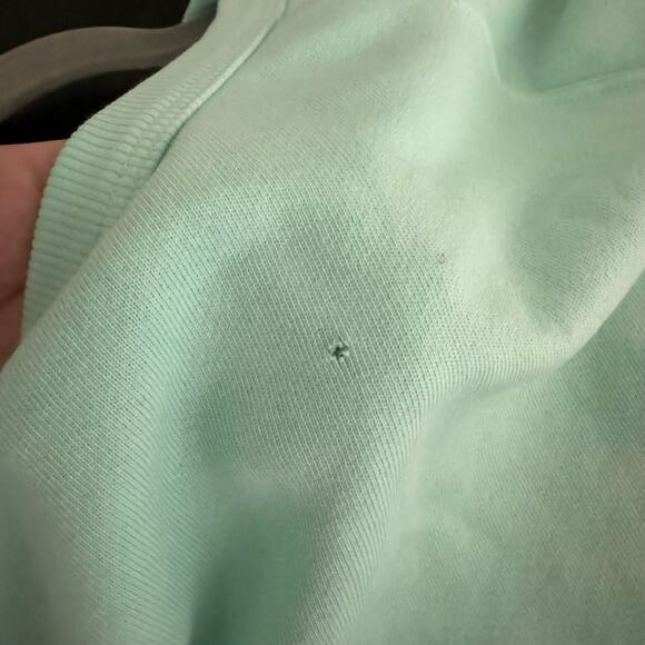 Daydreamer x Free People Tie Dye Varsity Crew Sweatshirt in Mint Combo - Picture 7 of 7